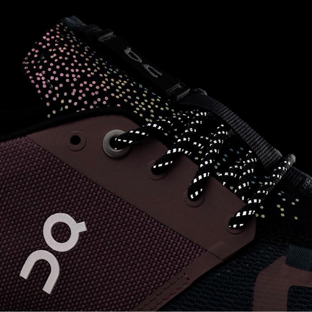 On Running Women's Black and Burgundy Athletic Shoes
